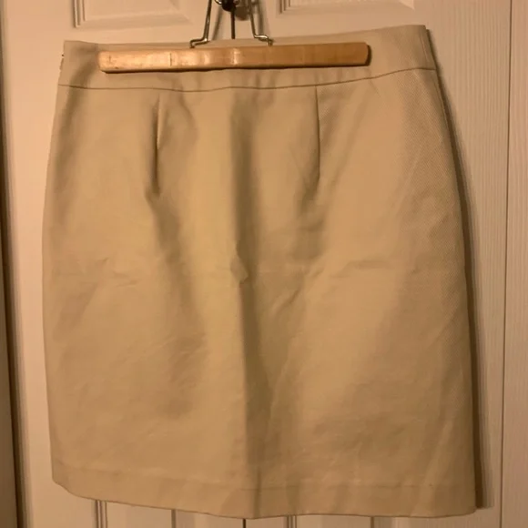 Ann Taylor Elegant Beige Pencil Skirt (SZ 8) - Picture 3 of 7
